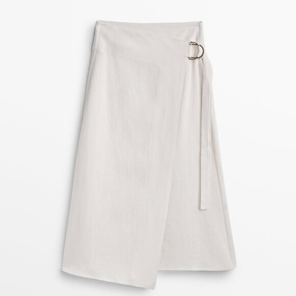 Massimo Dutti twill midi skirt - Picture 1 of 4
